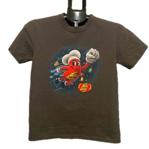 Boys Jelly Bean flying T-Shirt Youth M (10/12) Gray Red